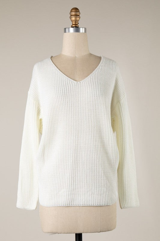 Twist Back Knit Sweater