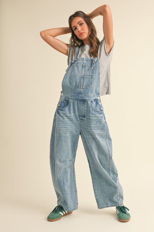 Boyfriend Denim Overalls