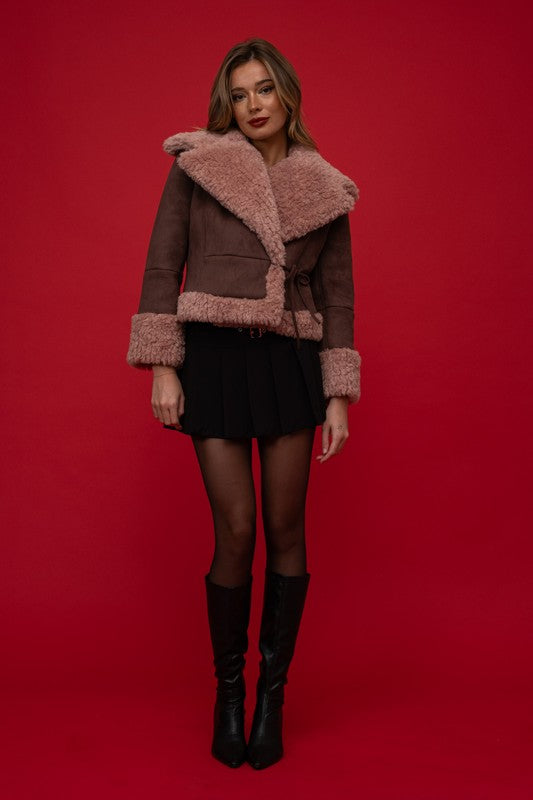 Fawn Shearling Coat