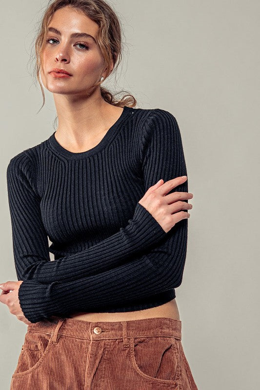 Antonella Rib-Knit Top