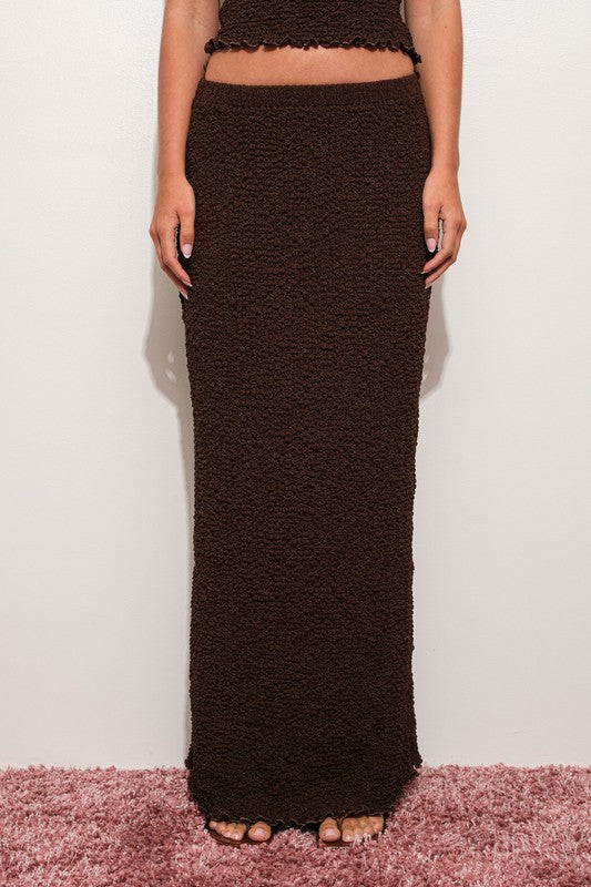 Belen Textured Maxi Skirt