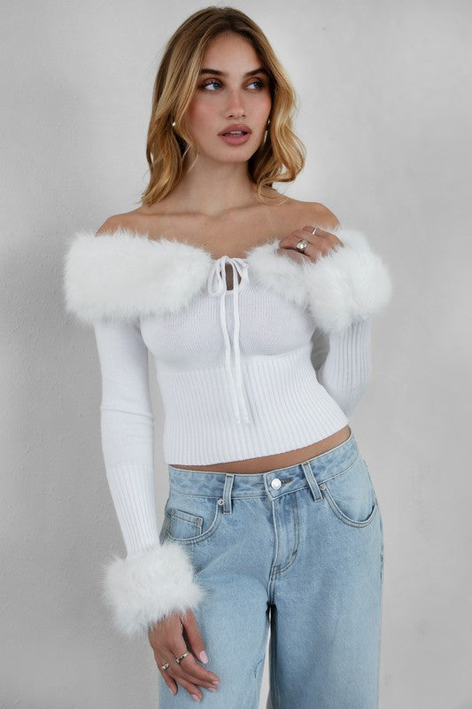 Everest Faux Fur Sweater