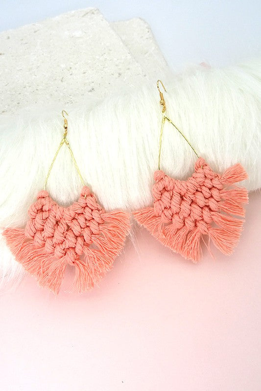 Macrame Dangle Earrings