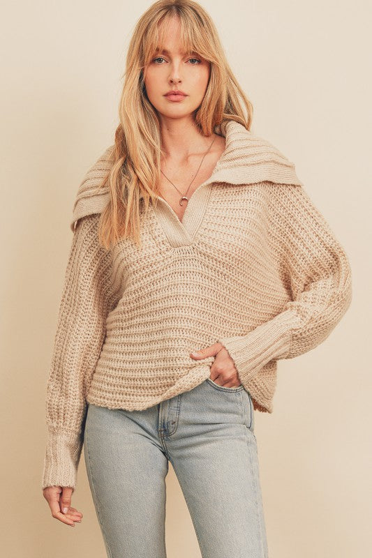 Coastal Collared Sweater