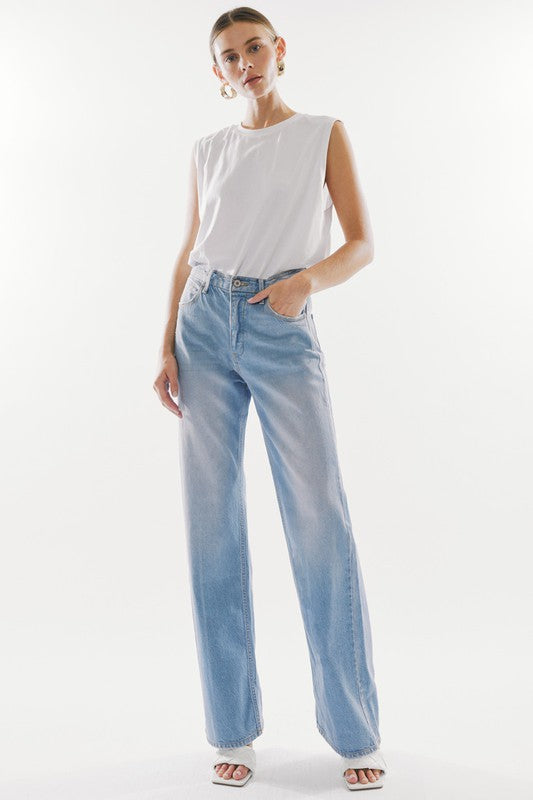 Nineties Flare Split Hem Jeans