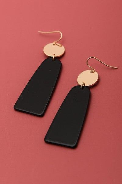 Gold/Acrylic Dangle Earrings